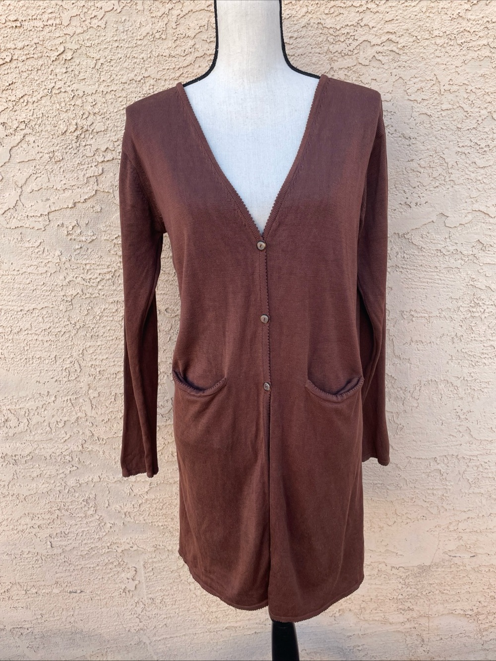 Gordon Henderson cardigan sweater pockets silk knit quiet luxury old money vtg
